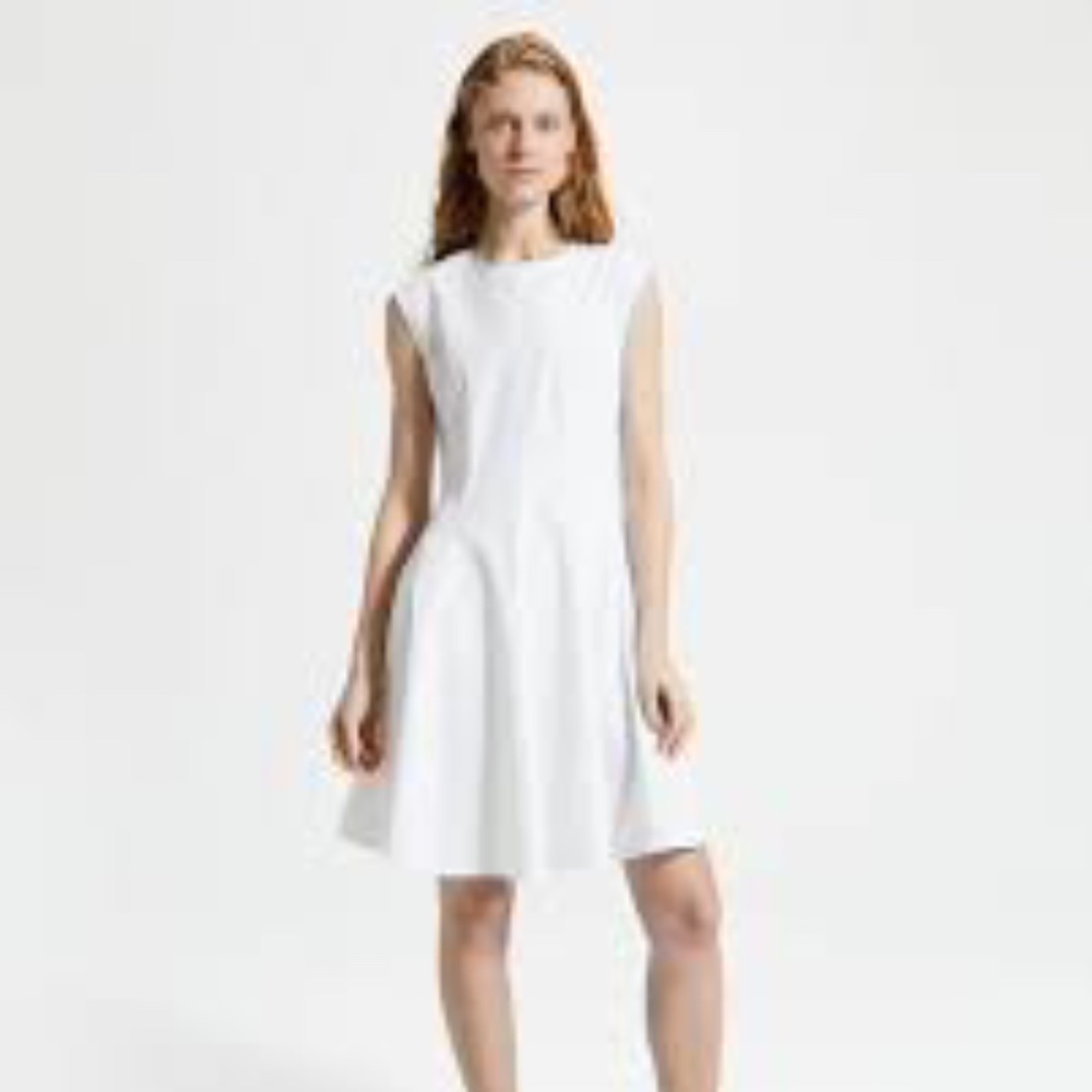 Theory Sleeveless Peplum Dress in Good Linen